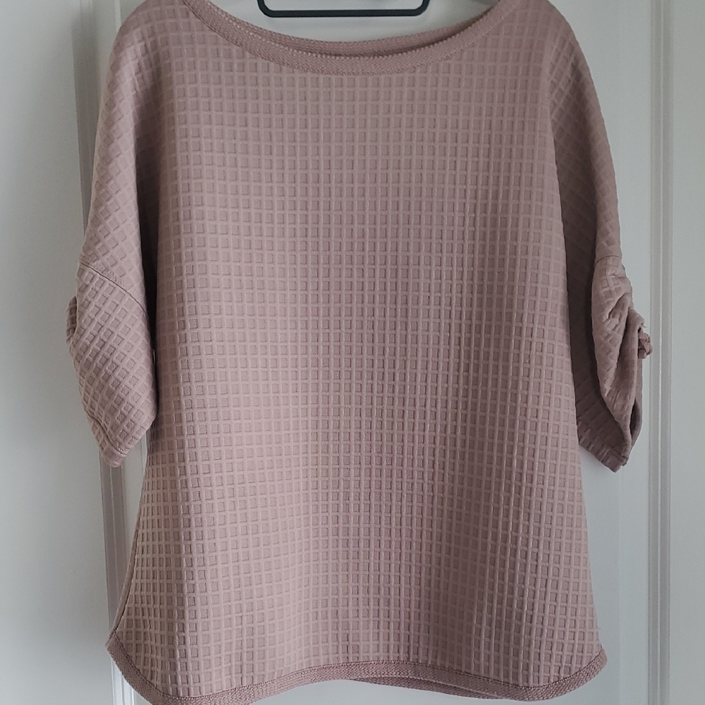 Max Studio Mauve Textured Sweatshirt